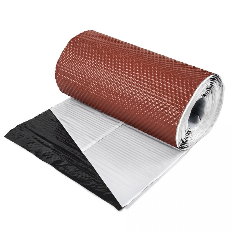 Self-adhesive pleated chimney flashing (terracota Ral 8004) 